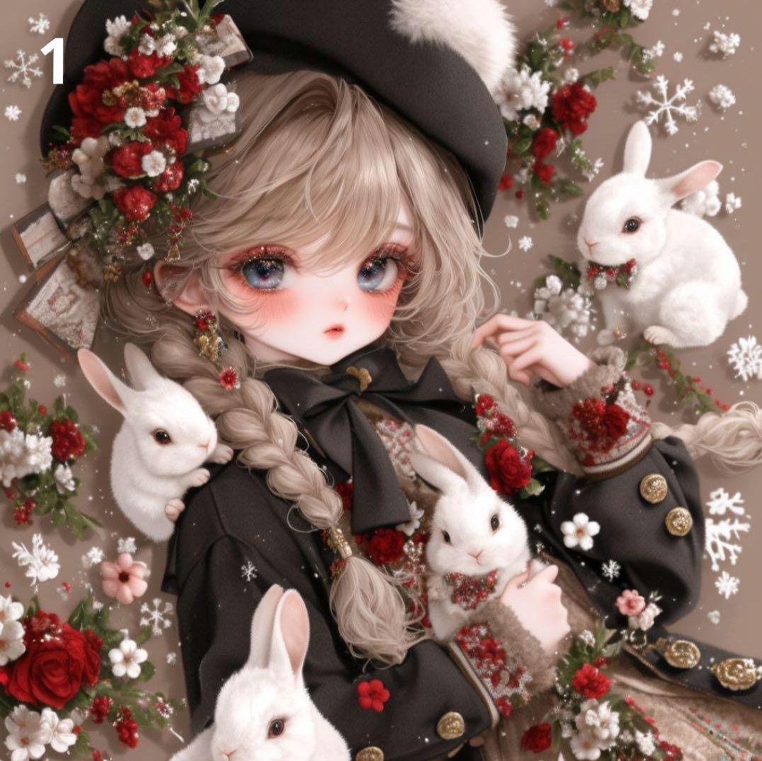 枚数限定パネル ①　かわいい女の子パネル生地　ハンドメイド