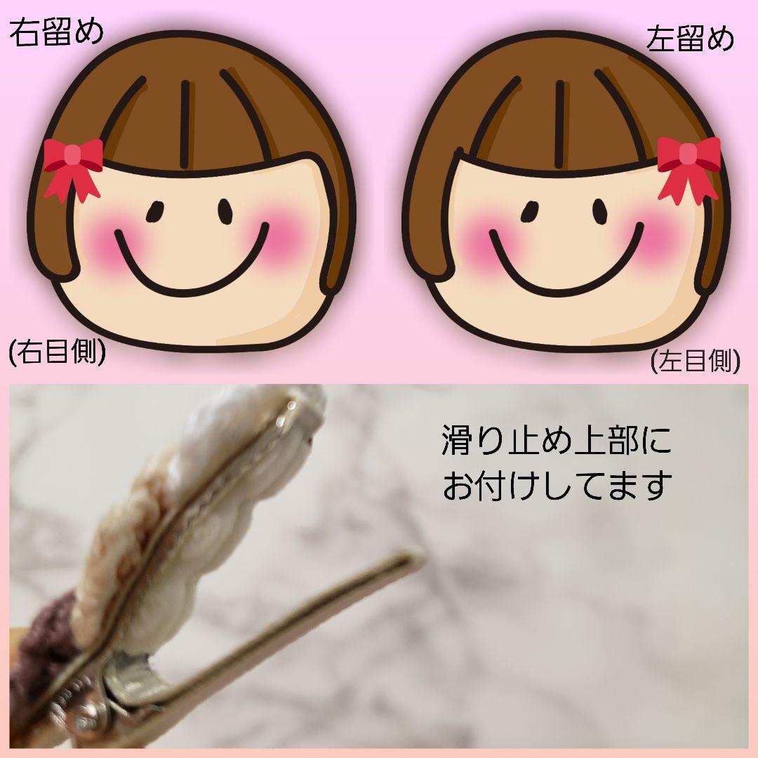 ヘアゴム　ベビーヘアクリップ　２段花びら❁ビビッドカラー