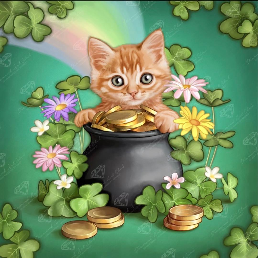 ダイヤモンドアートクラブ　Good Luck Kitten