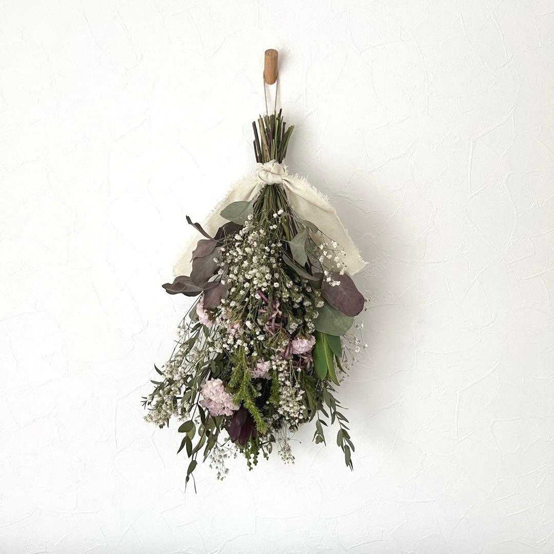 ユーカリとかすみ草のワイルドスワッグ* * * 初夏 プレゼント ラッピング無料