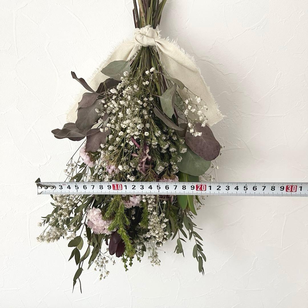 ユーカリとかすみ草のワイルドスワッグ* * * 初夏 プレゼント ラッピング無料