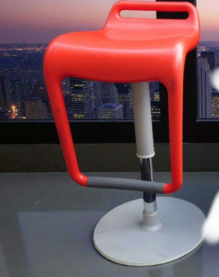 Segis カウンターチェア Noon レッド シルバー スツール　イタリア製