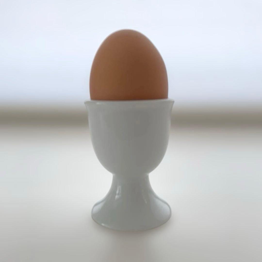 フランス ヴィンテージ 白陶器 エッグスタンド4個(1)