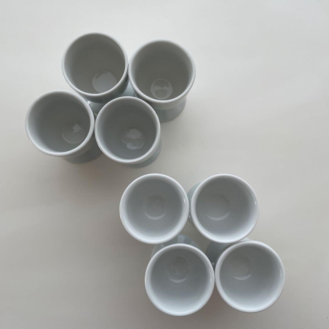 フランス ヴィンテージ 白陶器 エッグスタンド4個(1)