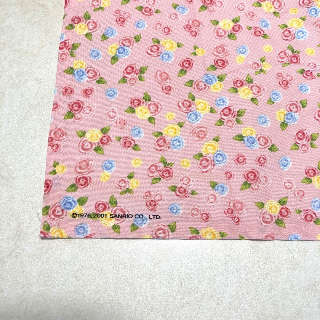 希少 美品 平成レトロ サンリオ ハローキティ 薔薇 エプロン 2001年