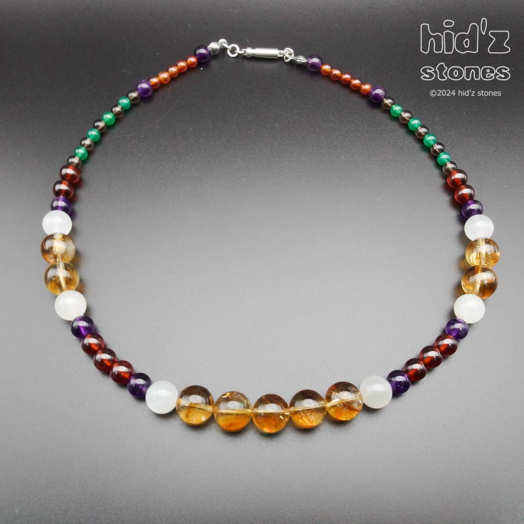 ◆一点もの天然石ネックレス:BySC-010