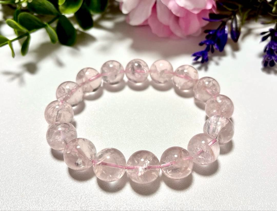 はち　虹煌めく愛の守護石　幻のプレミアムアイリスローズクォーツ　13.1㎜