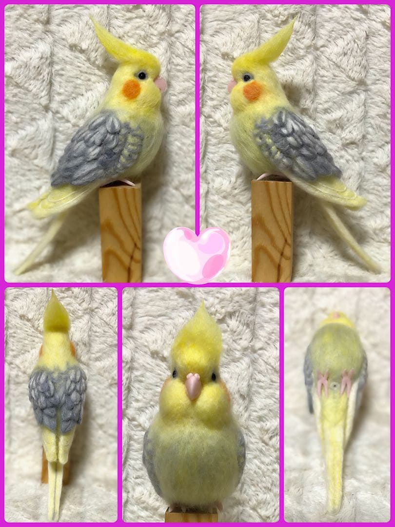 羊毛フェルト。オカメインコ。オーダーNo.18
