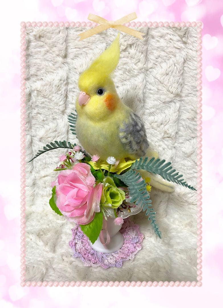 羊毛フェルト。オカメインコ。オーダーNo.18