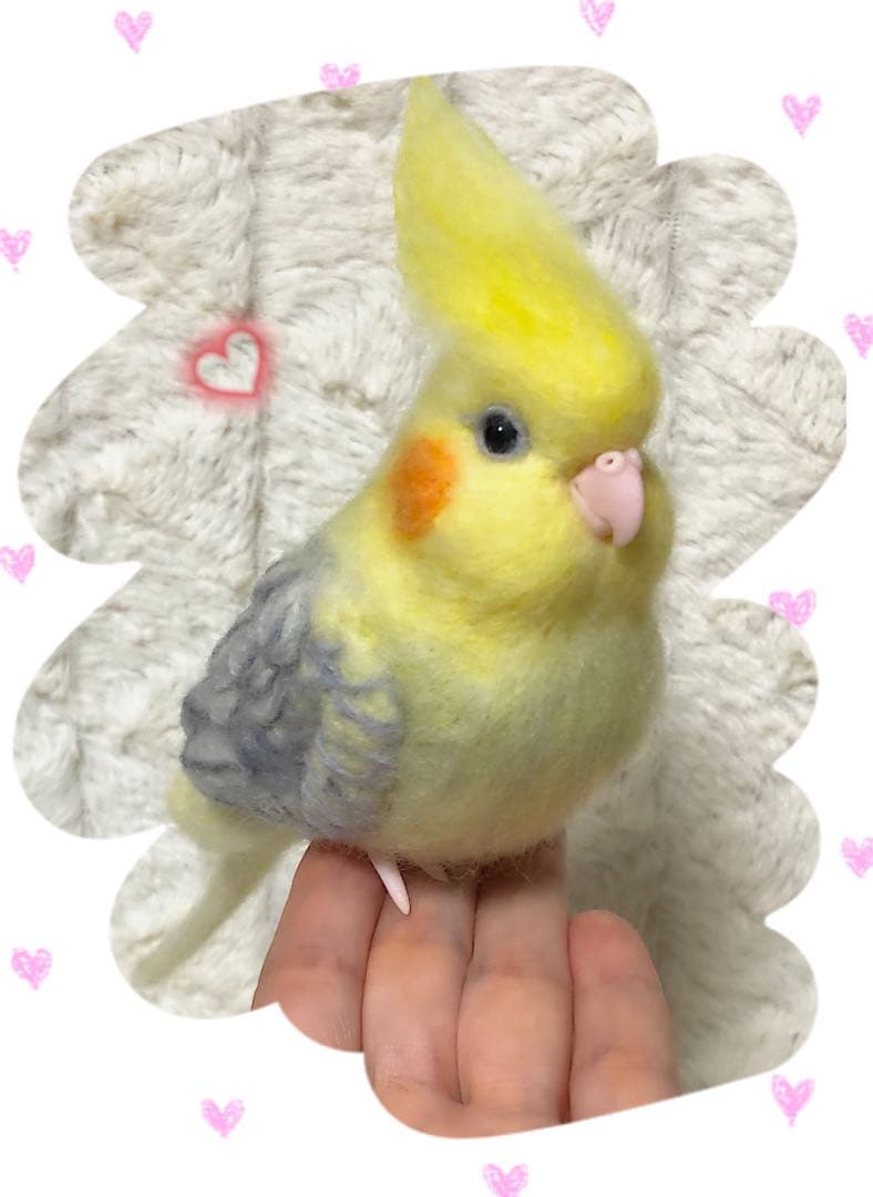 羊毛フェルト。オカメインコ。オーダーNo.18