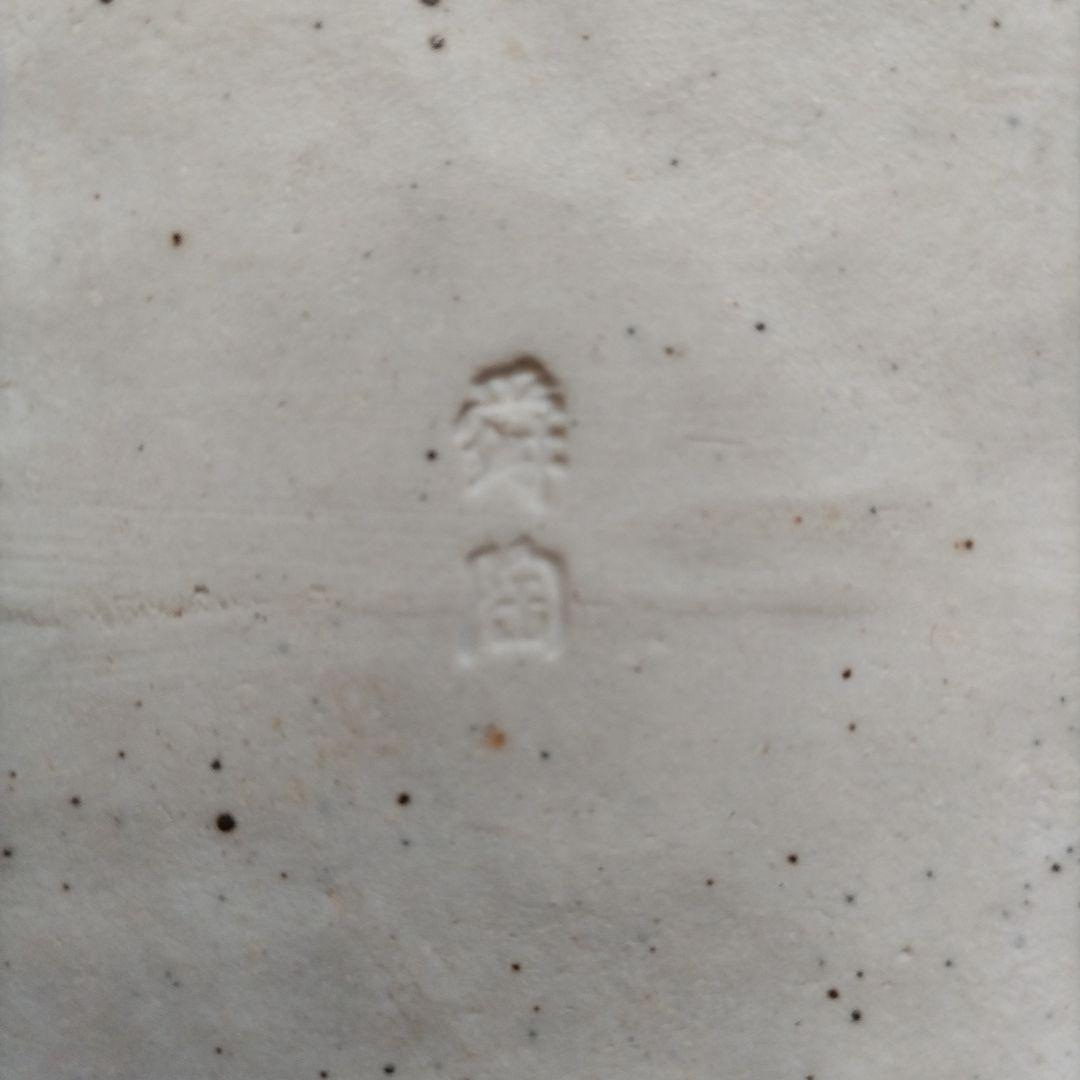 【美品】瀬戸焼　龍窯　加藤舜陶造　呉須　鶴文様　角皿　18.5cm　共箱