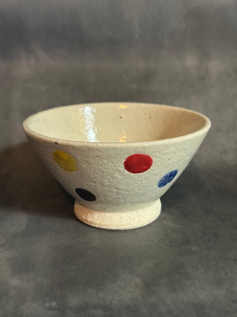 【３個セット新品未使用】手描き茶碗/飯碗/美濃焼/陶器/民藝/日本製