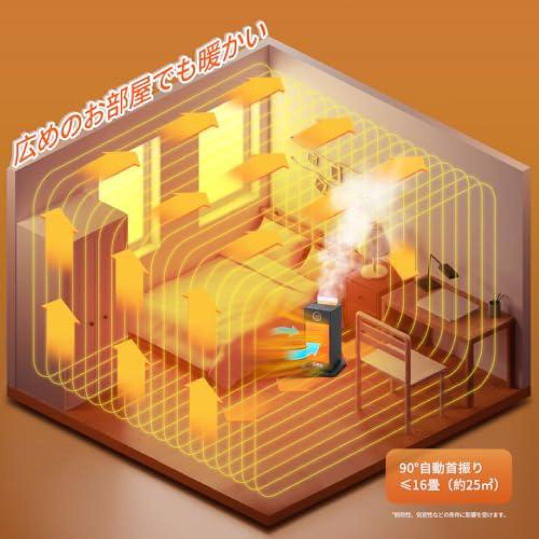 【2023新モデル】セラミックファンヒーター 電 気省エネ 上下左右首振り