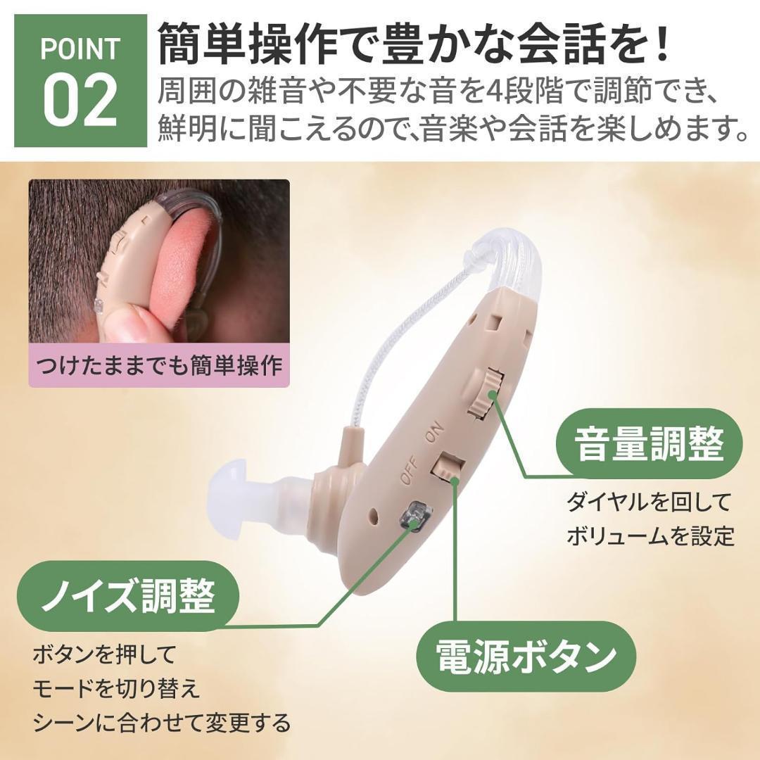 集音器 高齢者【会話がよく聞こえる】 耳掛けタイプ 軽量　敬老の日　プレゼント②