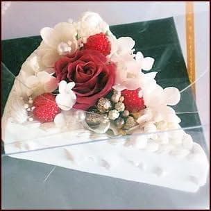 プリザーブドフラワーショートケーキ紫 ♬ ギフトケース付き☆