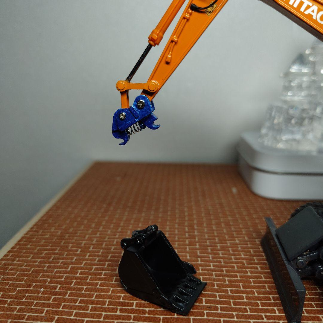 HITACHI ZX140W モノブーム&平爪バケット 雪像解体仕様(1/50)