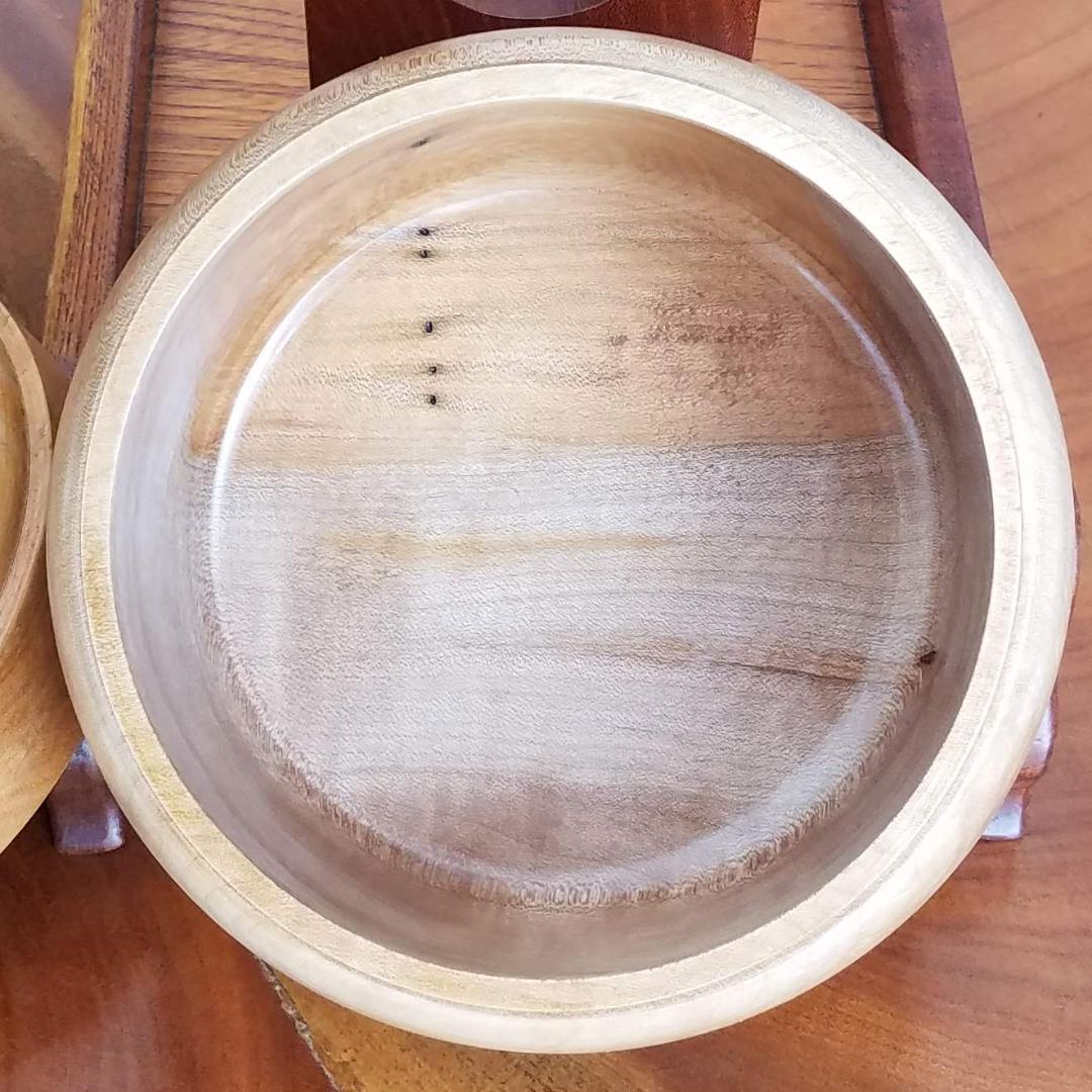 小物入れ 紅葉(モミジ) 幅15.2cm 高13cm フタ付き 杢 木製 超銘木