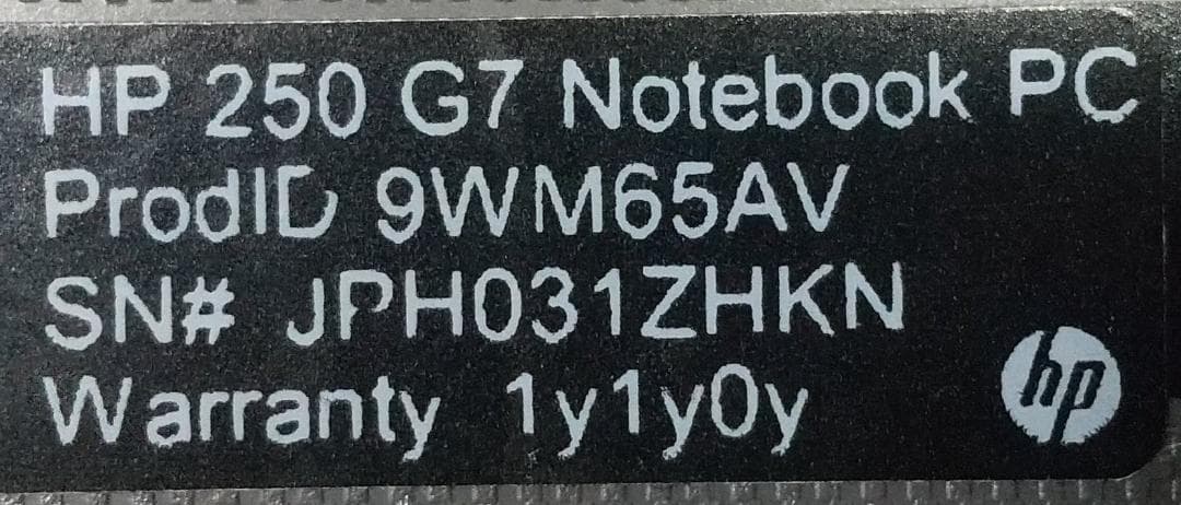 HP 250 G7 8世代 i3 Win11 16GB Office付き