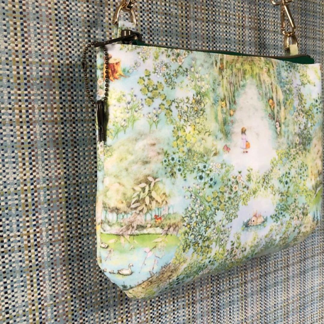 2019.ハンドメイド　23cmマチありファスナーバッグ　フランシュリッペ