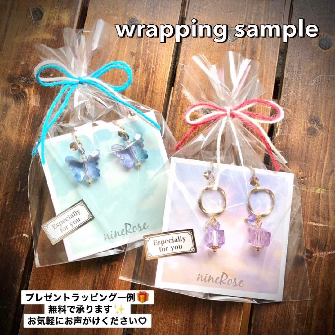 【765】ハート ガラス チェコビーズ ピアス イヤリング パール ハンドメイド
