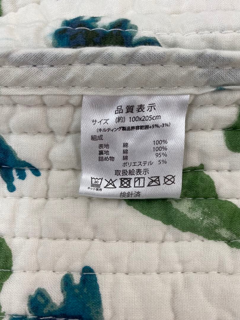 シビラ　敷きパッド・ハンドキルト・シングルサイズ約１００×２０５㎝・綿１００%