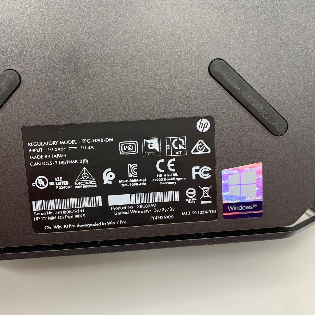 ミニPC HP Z2 Mini G3 WorkStation | 1256 GB