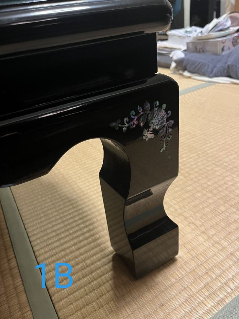 最終価格 高級螺鈿細工テーブル　鳳凰と亀