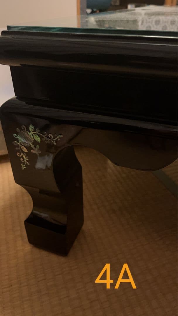 最終価格 高級螺鈿細工テーブル　鳳凰と亀