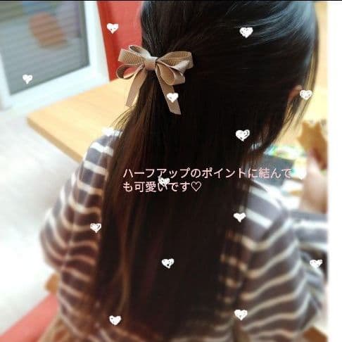 再販35)ナチュラルリボン♡ヘアゴム（２個セット）