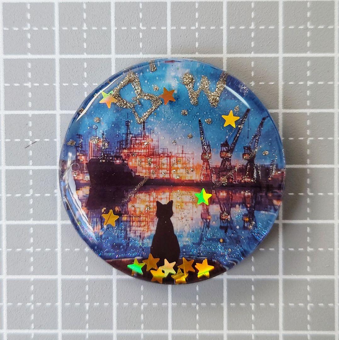 レジン　猫　ヘアゴム　ブローチ　ポニーフック　No.481