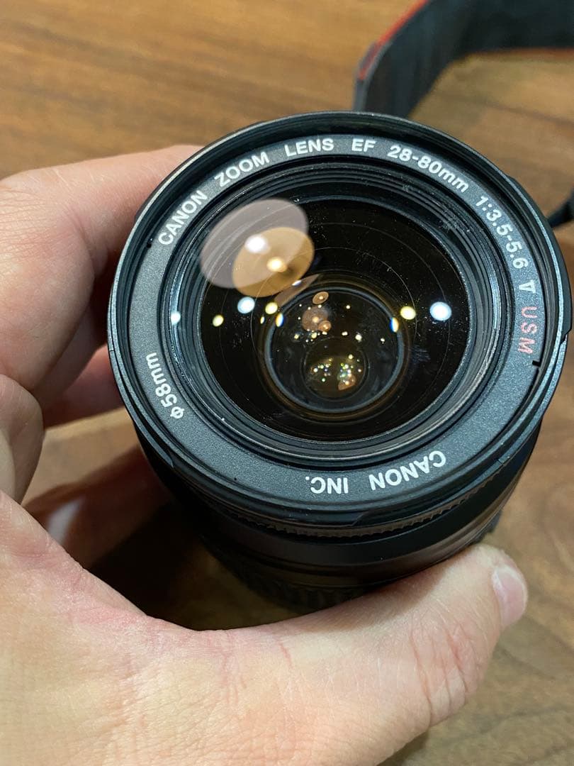Canon EOS kissデジタル初代　黒一眼レフ 28-80mmefレンズ付