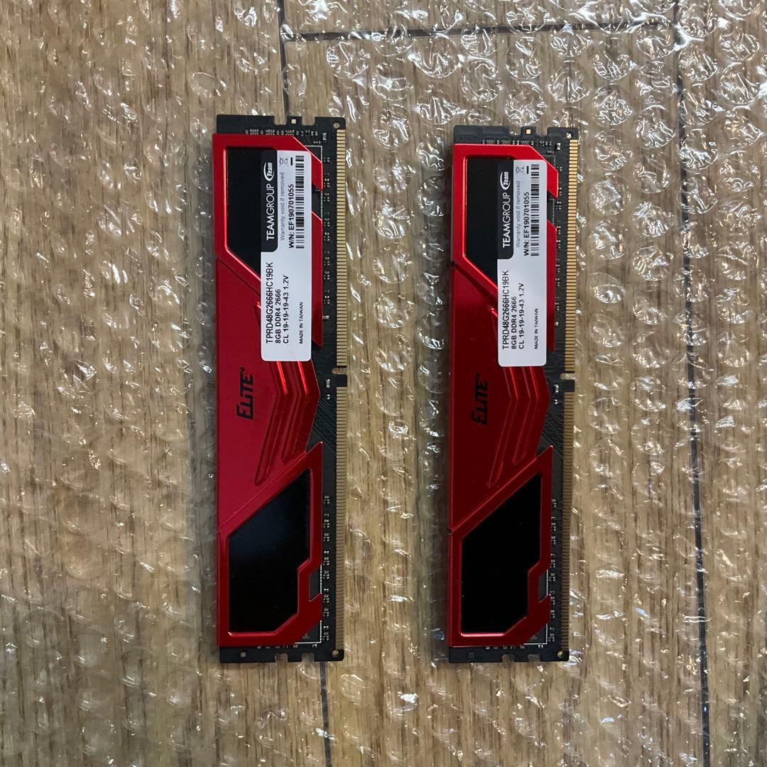 TEAMGROUP DDR4 メモリ 2666MHz 16GB (8GBx2枚)
