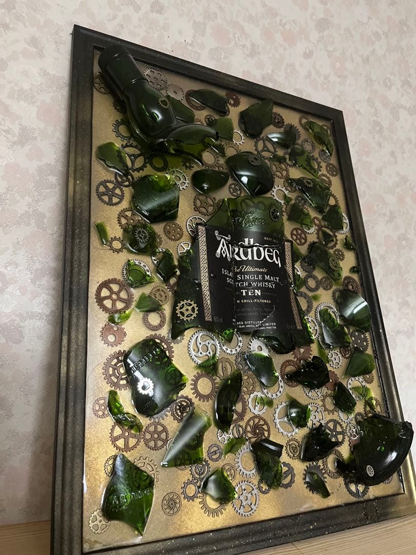 アイラウィスキーArdbeg10年　クラッシュアート　レジンアート