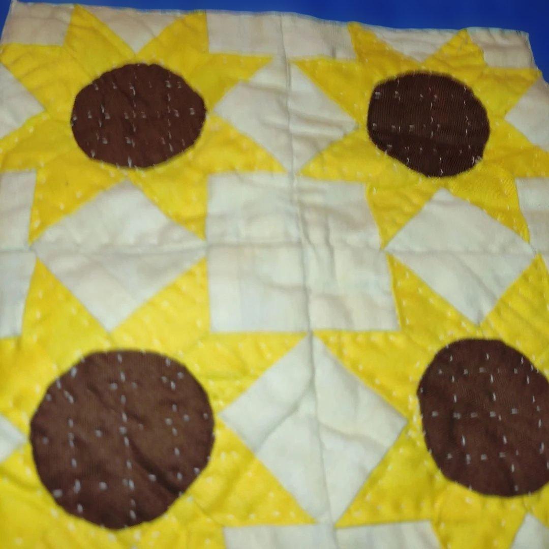 サンプラーキルト ハンドメイド　パッチワーク　大判　ヴィンテージ