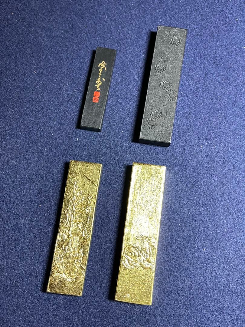 【墨研】玉泉堂◆「雪梅薫・天禄永昌」他4挺組◆文房四宝 書道具 古墨