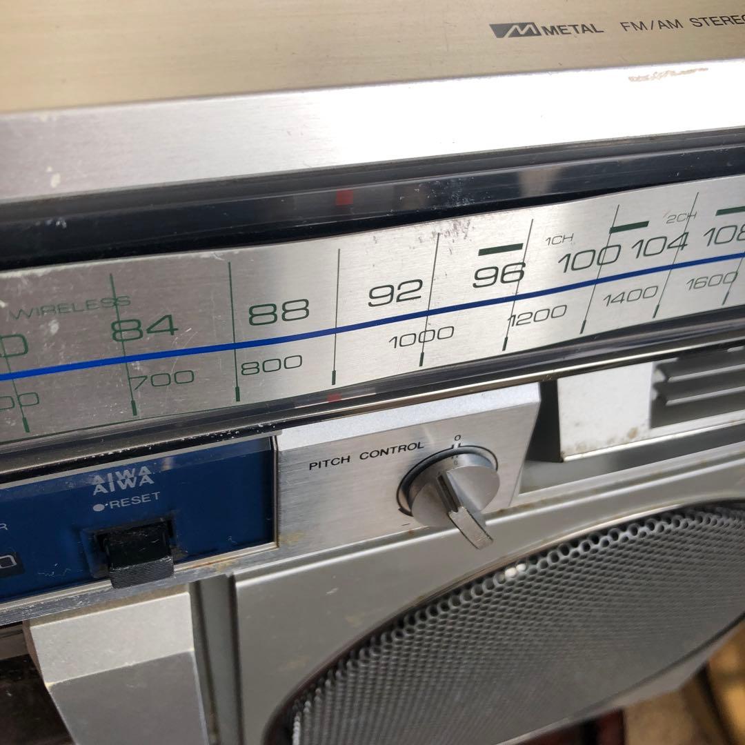 AIWA アイワ　FMAMラジカセ　Jー55 　日本製　レトロ　カセットジャンク
