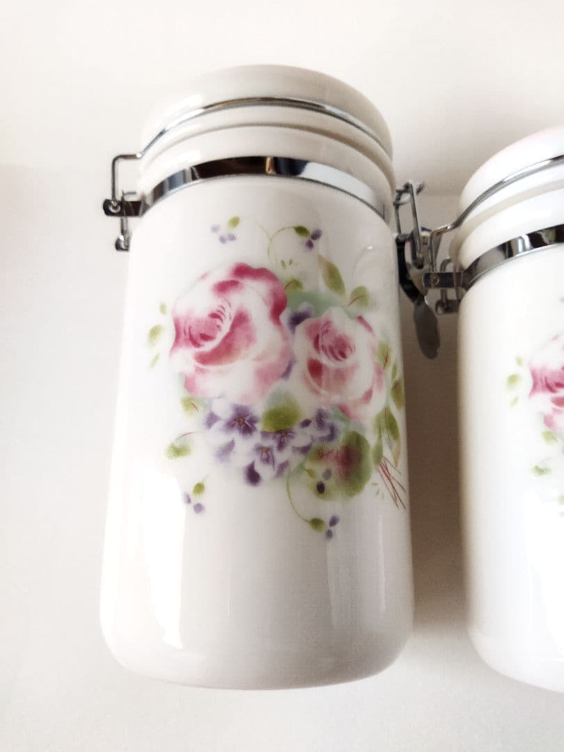 イマン　キャニスター　オデット　密封瓶　陶器２個セット