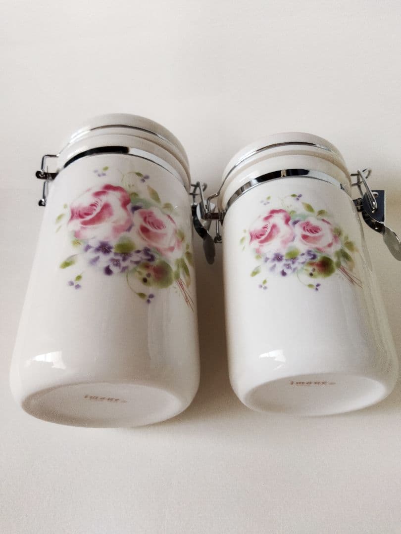 イマン　キャニスター　オデット　密封瓶　陶器２個セット