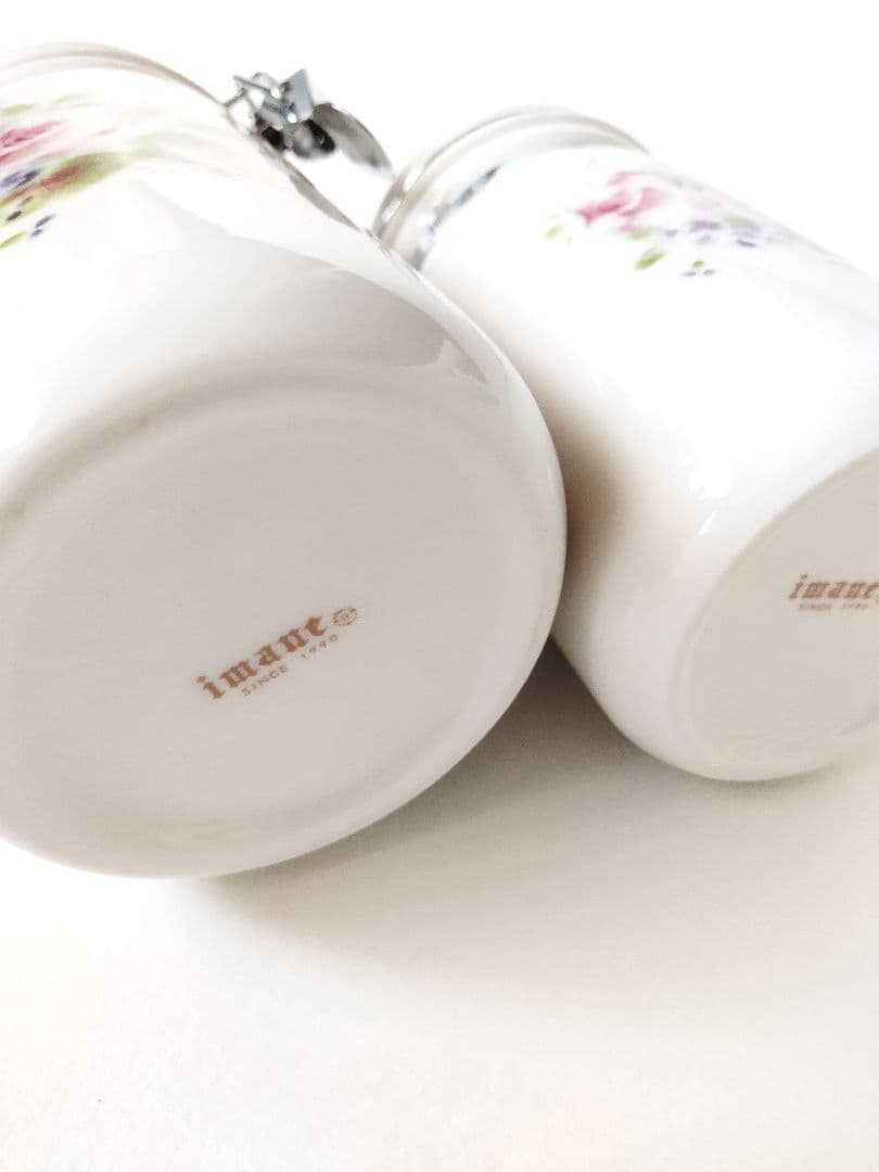 イマン　キャニスター　オデット　密封瓶　陶器２個セット