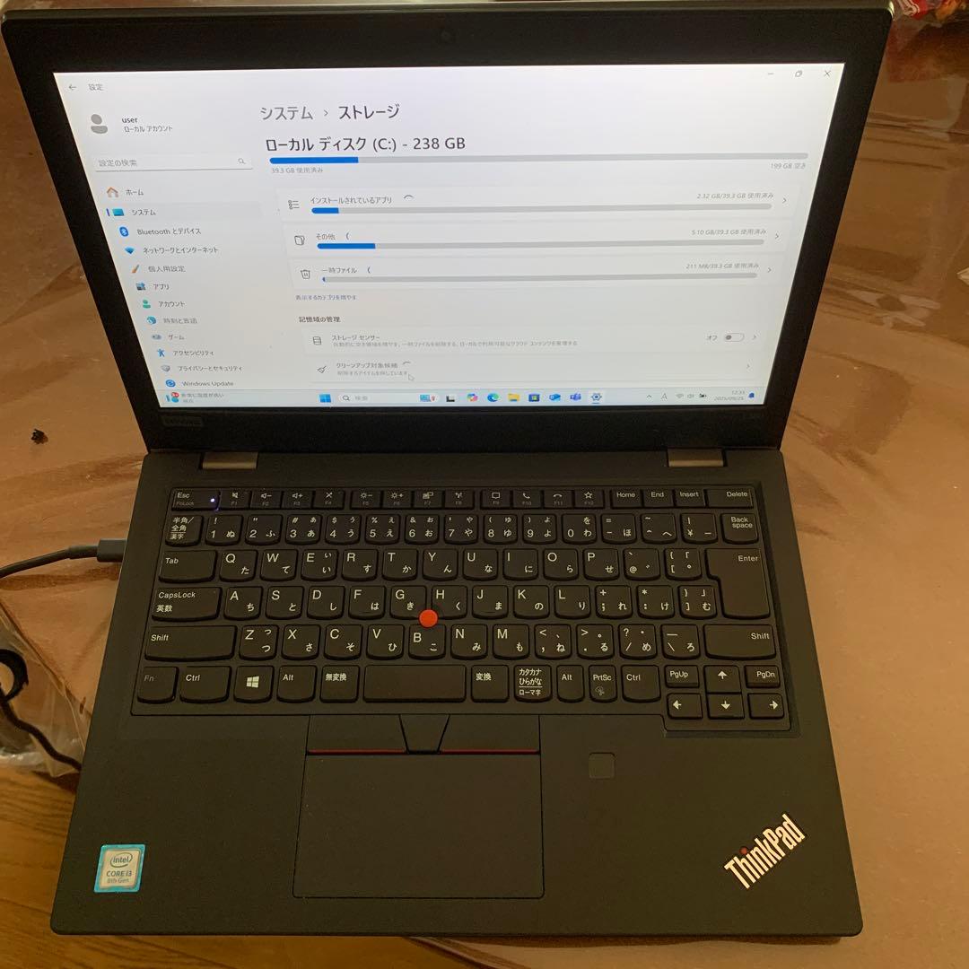 LENOVOパソコンwin11 pro 256GB RAM8GB