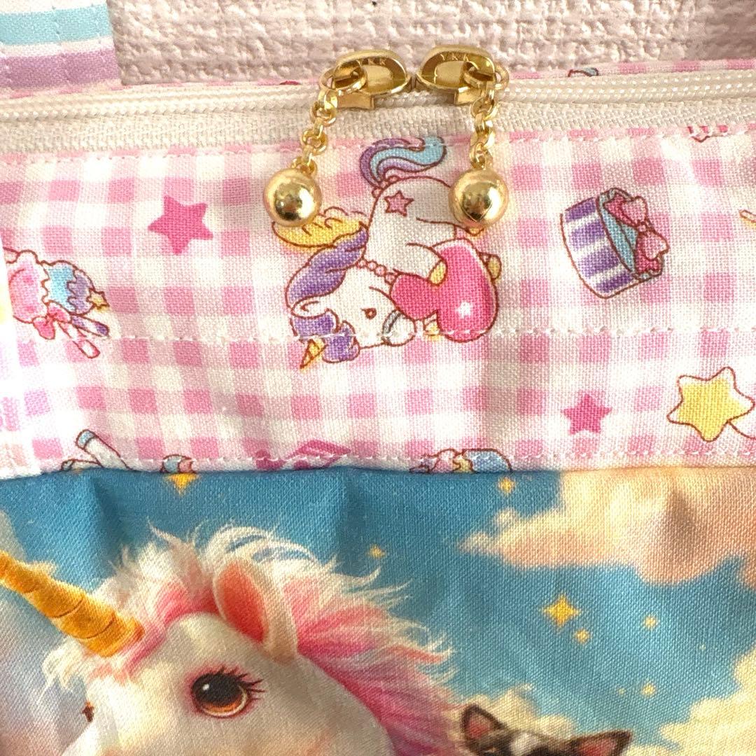 ♥︎ゆめかわ♥︎シャカシャカパッチワークBAG、ショルダー紐、可愛いチャーム付き♡