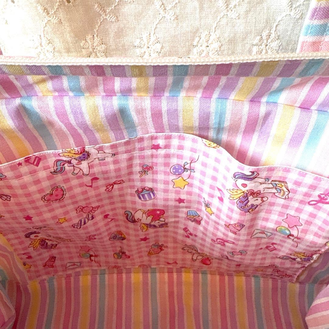 ♥︎ゆめかわ♥︎シャカシャカパッチワークBAG、ショルダー紐、可愛いチャーム付き♡