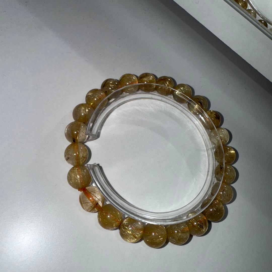 最終値下げ‼︎ ルチルブレスレット9mm内径17cm