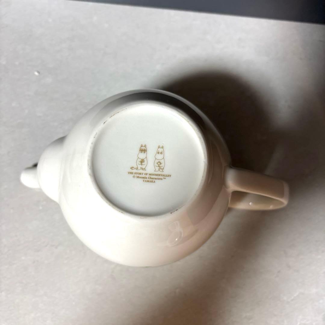 キャラクターイラストのティーポットとボウルセット　ムーミン　　レア物