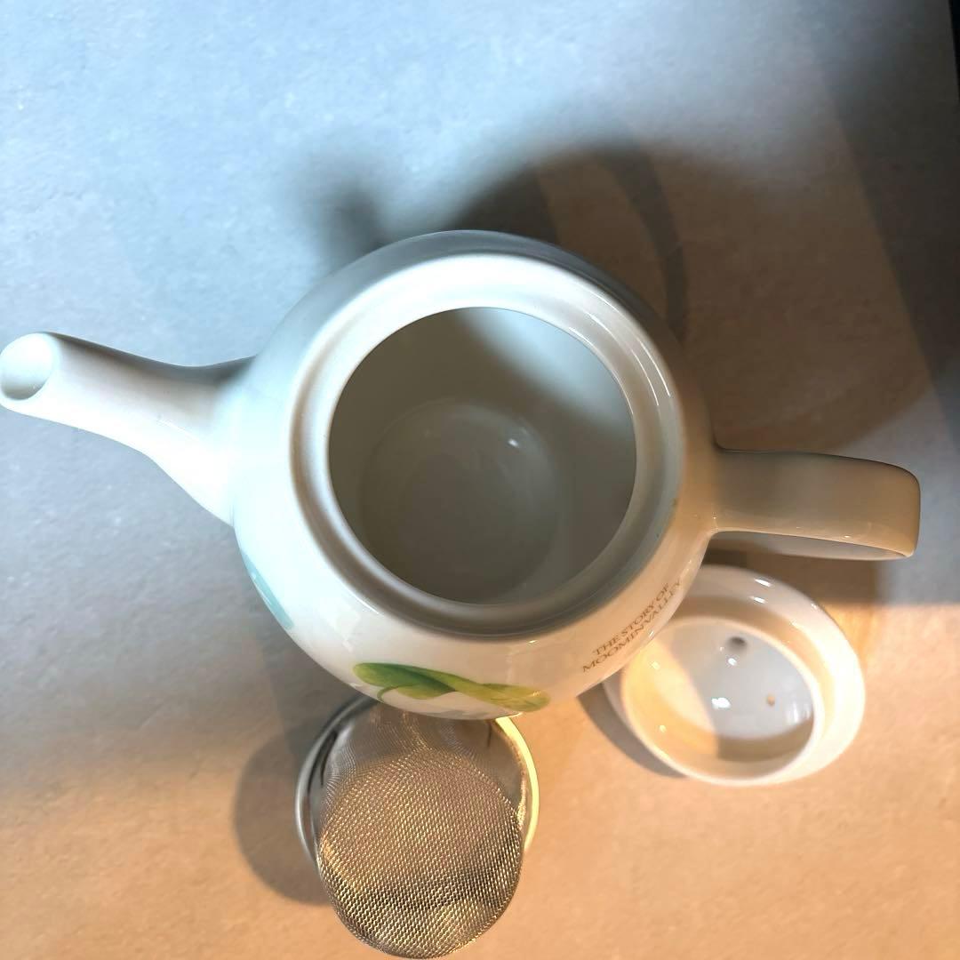 キャラクターイラストのティーポットとボウルセット　ムーミン　　レア物