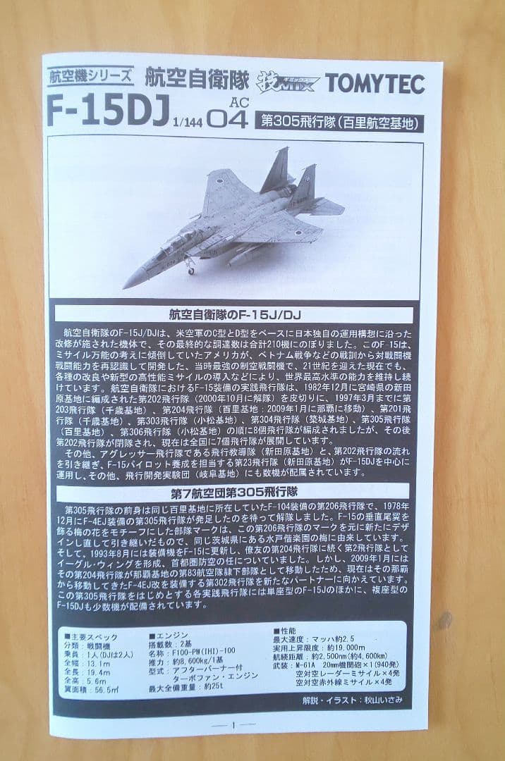 （ワケあり）技MIX 航空自衛隊 F-15DJ 305飛行隊 AC04