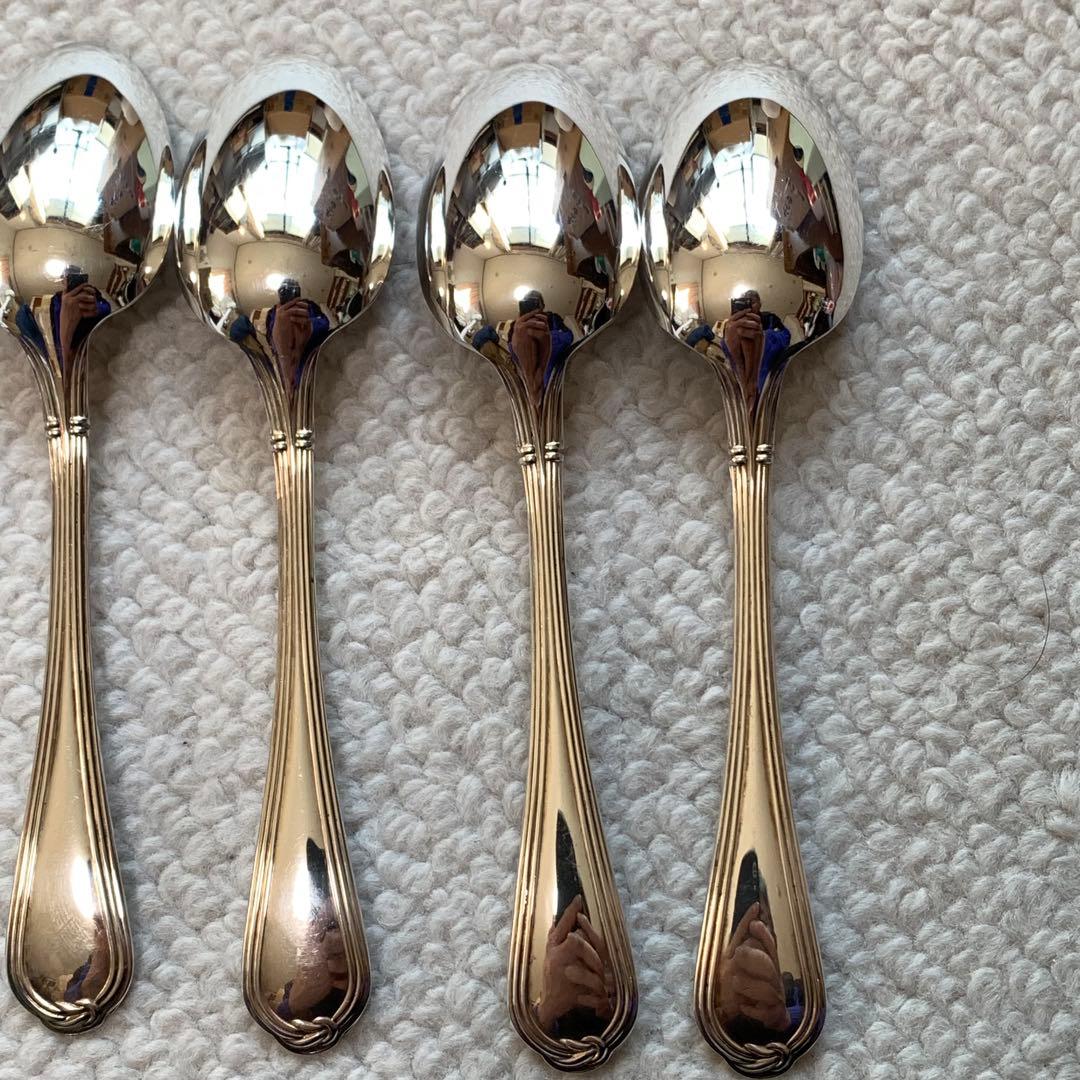 美品　クリストフル　コーヒースプーン　6本セット　銀メッキ　FRANCE刻印あり