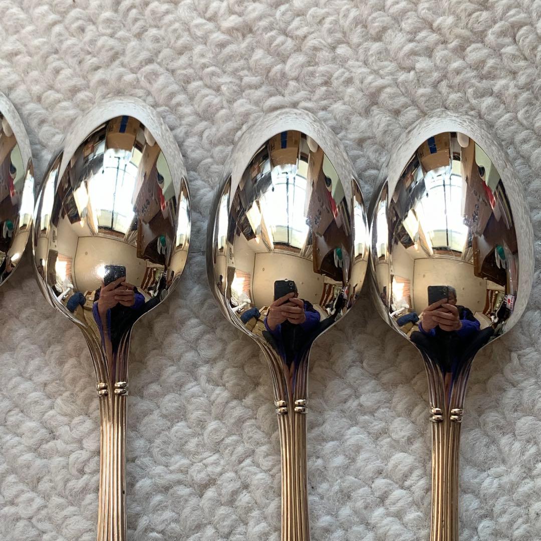 美品　クリストフル　コーヒースプーン　6本セット　銀メッキ　FRANCE刻印あり