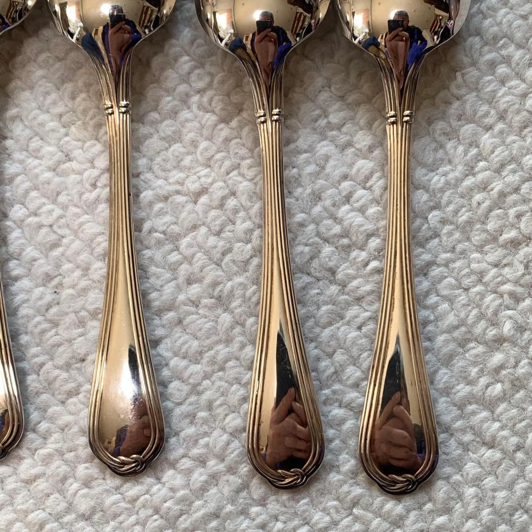 美品　クリストフル　コーヒースプーン　6本セット　銀メッキ　FRANCE刻印あり