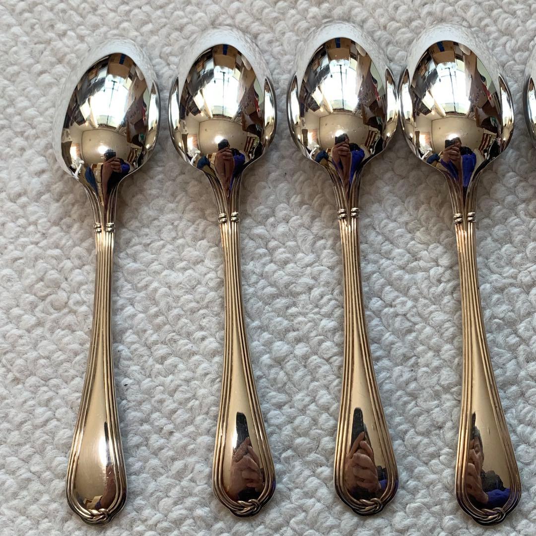 美品　クリストフル　コーヒースプーン　6本セット　銀メッキ　FRANCE刻印あり